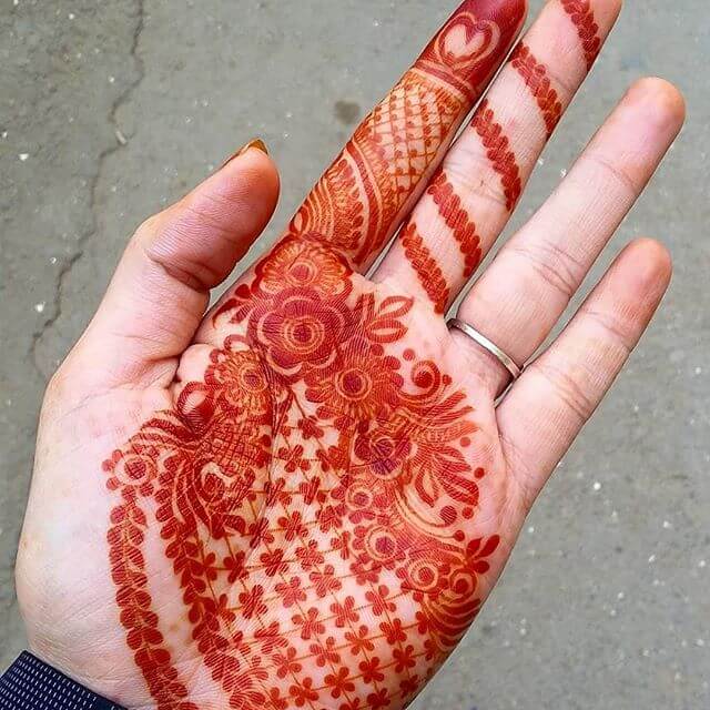 Easy Front Hand Mehndi Design Henna For Wedding